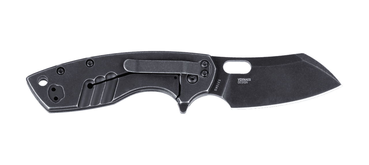 CRKT PILAR LARGE LEFT SIDE VIEW OPEN EDGE DOWN