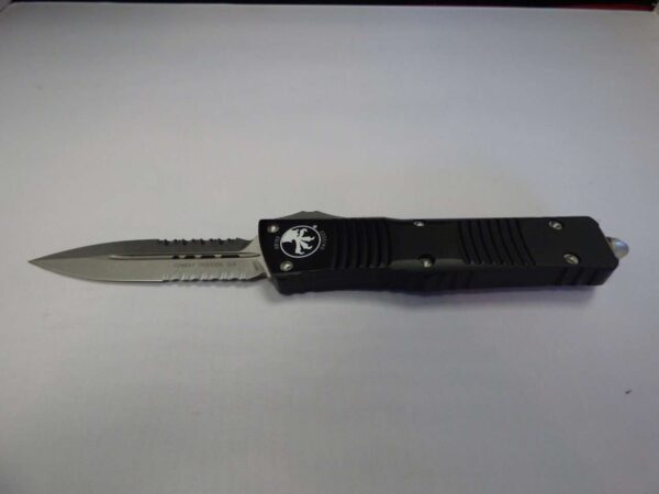 MICROTECH COMBAT TROODON DOUBLE EDGE STONEWASH PARTIAL SERRATED BOX