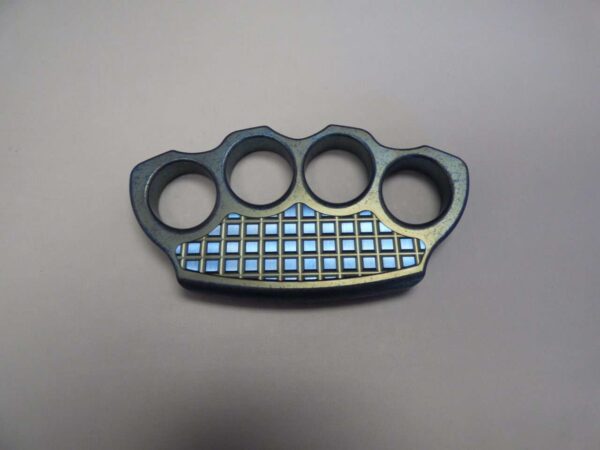 MICROTECH MARFIONE CUSTOM TITANIUM FOUR HAND TANK ICE BLUE LAYING FLAT FRONT FACING UP
