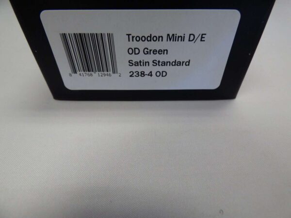 MICROTECH TROODON MINI DOUBLE EDGE OD GREEN SATIN STANDARD LABEL
