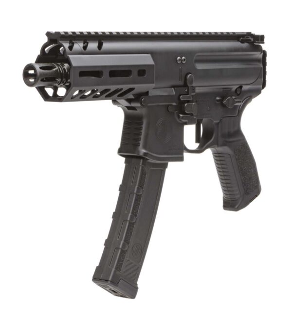 SIG SAUER MPX K PISTOL NO BRACE 9MM LEFT SIDE VIEW FRONT ANGLE