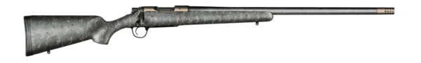CHRISTENSEN ARMS RIDGELINE 20" .308 BURNT BRONZE WITH GREEN STOCK BLACK/TAN WEBBING RIGHT SIDE VIEW