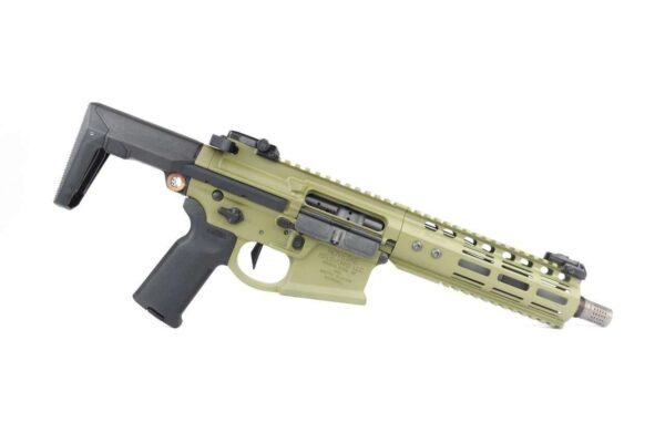 NOVESKE 7.94″ GEN 4 GHETTO BLASTER SHORT BARREL RIFLE .300BLK BAZOOKA GREEN LEFT SIDE VIEW MUZZLE ANGLED DOWN