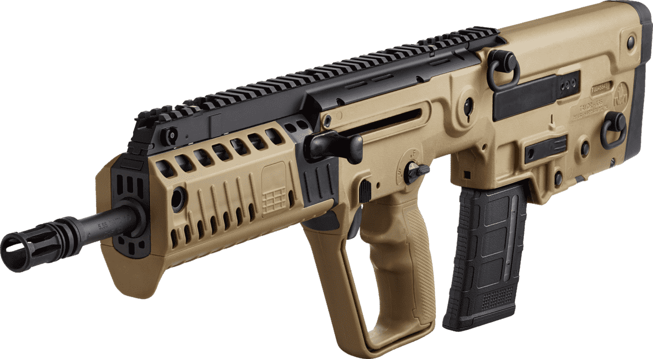 TAVOR X95 FLAT DARK EARTH 16" ANGLE LEFT SIDE VIEW