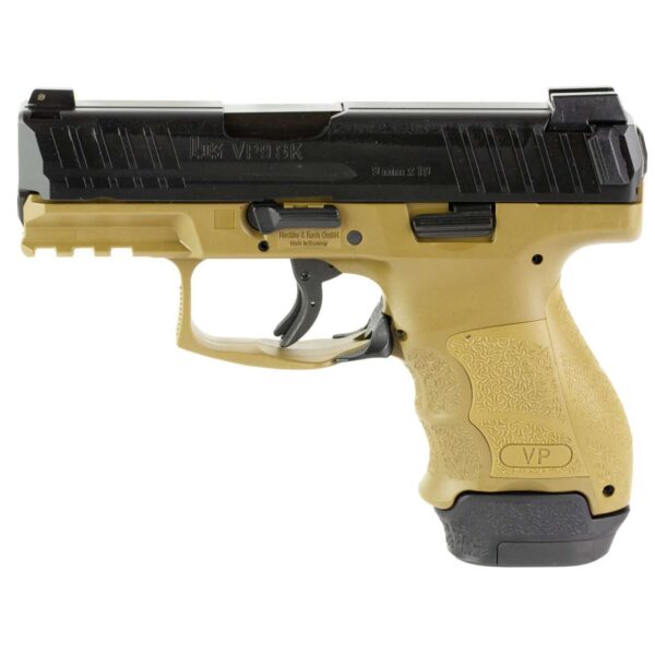 HECKLER & KOCH VP9SK FLAT DARK EARTH/BLACK 15 ROUND 9MM LEFT SIDE VIEW