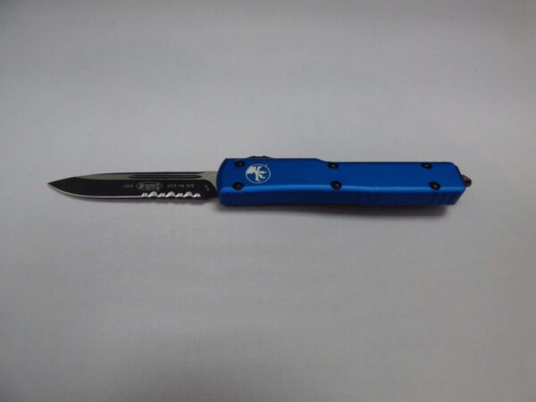 MICROTECH UTX70 SINGLE EDGE BLUE PARTIAL SERRATED BOX