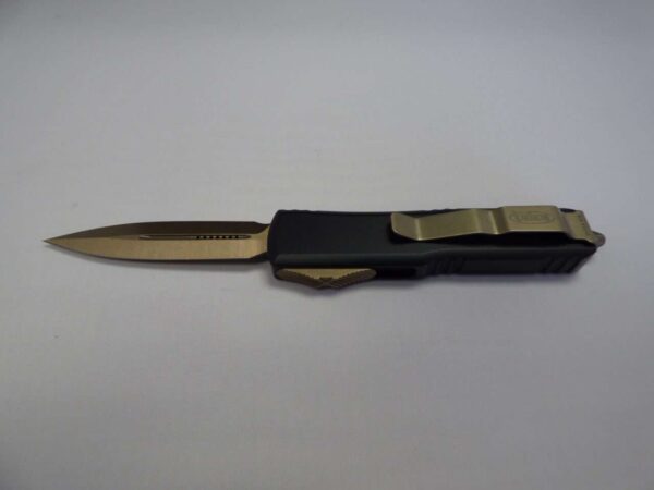 microtech utx-85 double edged bronzed standard clip side