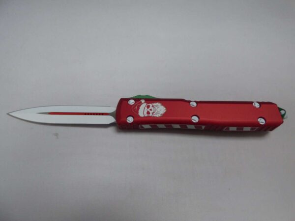 MICROTECH ULTRATECH DOUBLE EDGE CHRISTMAS HANDLE WHITE STANDARD LABEL