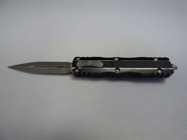 MICROTECH DIRAC DOUBLE EDGE DISTRESSED BLACK APOCALYPTIC STANDARD NON CLIP SIDE