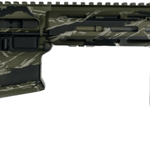 Q HONEY BADGER SD SHORT BARREL RIFLE TIGER CAMO LEFT SIDE VIEW DOES NOT INCLUDE VERTICAL GRIP