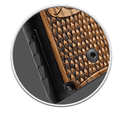 kimber micro raptor right side view grip texture close up