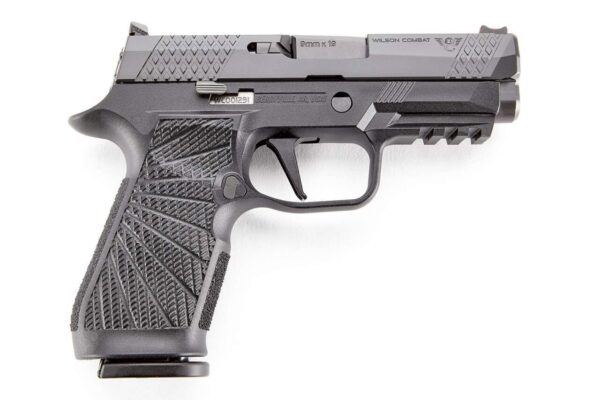 WILSON COMBAT SIG SAUER P320 CARRY BLACK W/ ACTION TUNE & STRAIGHT TRIGGER 9MM LEFT SIDE VIEW