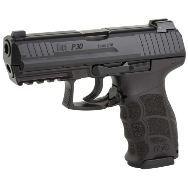 HECKLER & KOCH P30 V1 LIGHT LEM NIGHT SIGHTS 9MM LEFT SIDE VIEW FRONT ANGLE