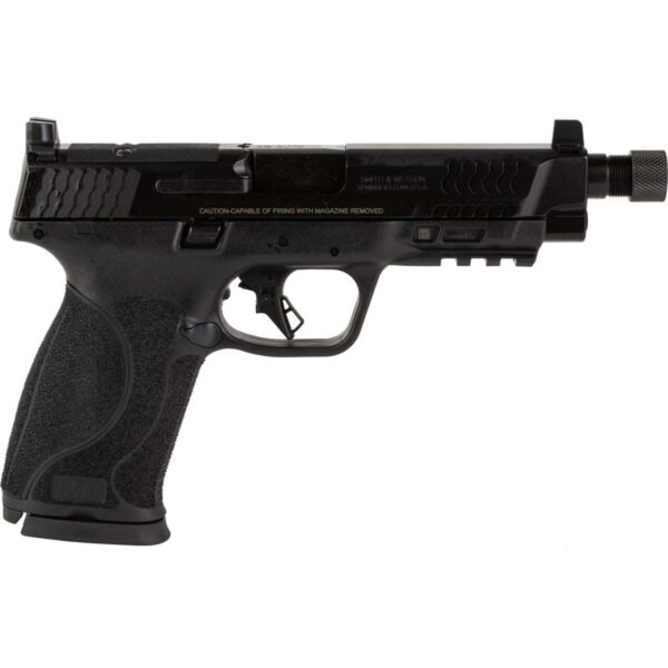 SMITH & WESSON M&P®45 M2.0® THREADED BARREL OPTICS READY FULL SIZE .45ACP LEFT SIDE VIEW FRONT ANGLE