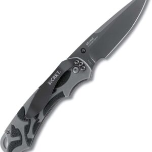 CRKT MOXIE GREY/BLACK RIGHT SIDE VIEW ANGLED UP