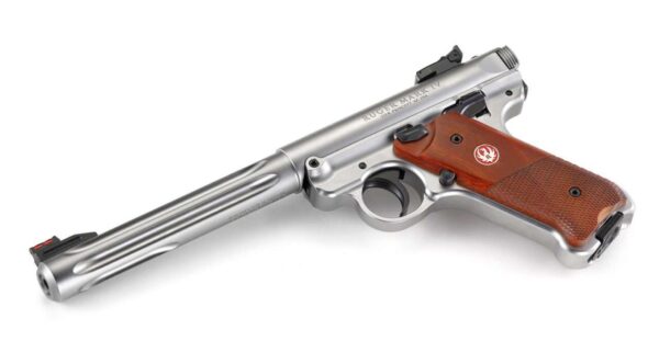 ruger mark 4 hunter 6.88" barrel left side view laying flat