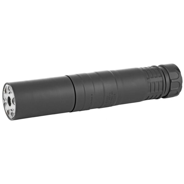 rugged suppressors radiant 762 silencer long configuration left side view angled forward
