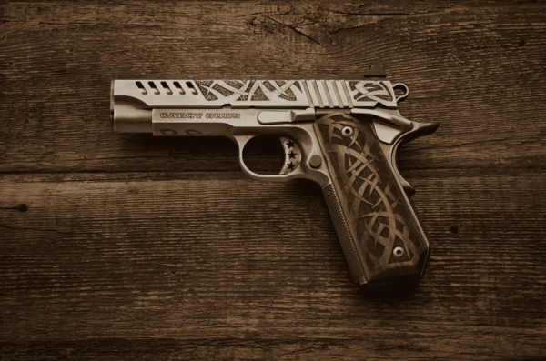 CABOT GUN OF THE MONTH DECEMBER SAGUARO 4.25" 45ACP LEFT SIDE VIEW