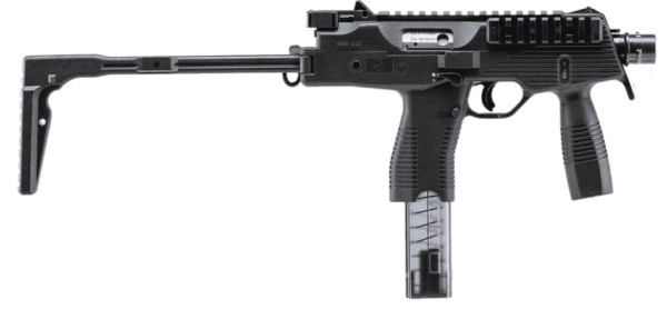 B&T TP9 N W/ INTEGRAL FORE GRIP SHORT BARREL RIFLE FOLDING STOCK BLACK 9MM RIGHT SIDE VIEW