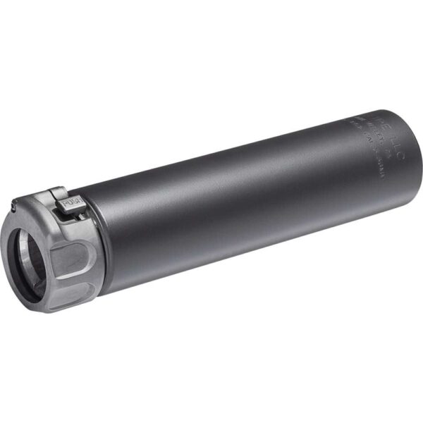 SUREFIRE SOCOM556 RC2 SUPPRESSOR BLACK 5.56 NATO RIGHT SIDE VIEW REAR ANGLE