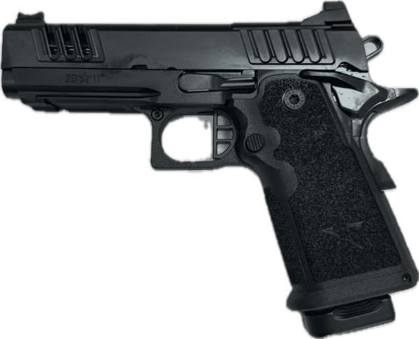 STACCATO C DLC BULL BARREL FLAT TRIGGER X SERRATIONS V3 9MM LEFT SIDE VIEW