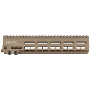 GEISSELE 10.5" SUPER MODULAR RAIL MK8 M-LOK® DDC TOP LEFT SIDE VIEW FRONT ANGLE