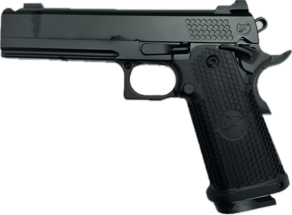 NIGHTHAWK CUSTOM TACTICAL READY SERIES COMP BLACK 9MM LEFT SIDE VIEW