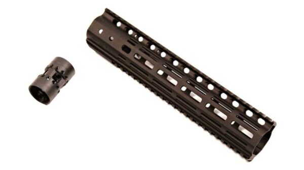 noveske nhr 11 inch m-lok rail with barrel nut right side angle down view