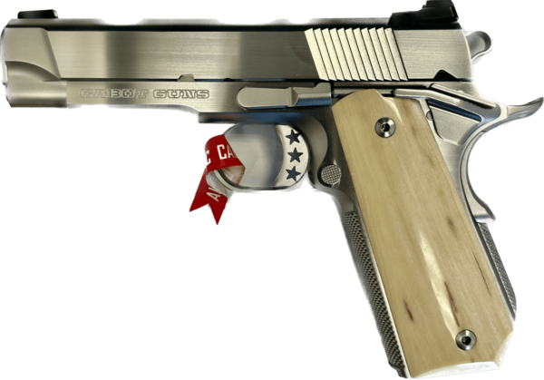 CABOT GUNS THE GENTLEMENS' CARRY STAINLESS MAMMOTH GRIPS .45 ACP LEFT SIDE VIEW