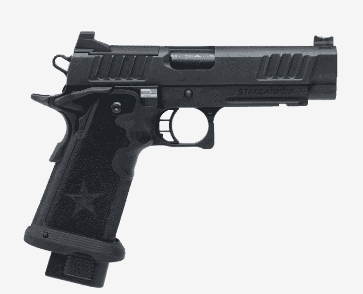 STACCATO P DPO ALUMINUM FRAME DLC BULL BARREL TACTICAL TEXTURE GRIP 9MM RIGHT SIDE VIEW