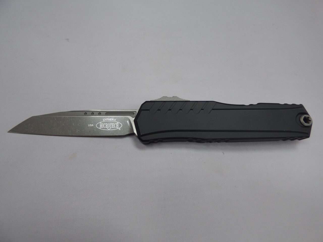 MICROTECH KNIVES CYPHER II SINGLE EDGE APOCALYPTIC STANDARD EDGE UP