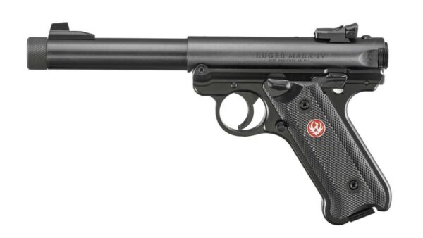 RUGER MKIV TARGET BLUED THREADED BARREL LEFT SIDE VIEW