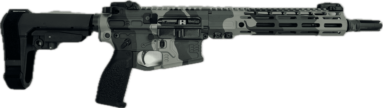 SLR RIFLEWORKS B15 FIGHTER CAMO PISTOL 10.5" 5.56 NATO LEFT SIDE VIEW