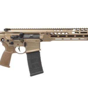 SIG SAUER MCX-SPEAR LT COYOTE TAN 16" 5.56 NATO LEFT SIDE VIEW FRONT ANGLE