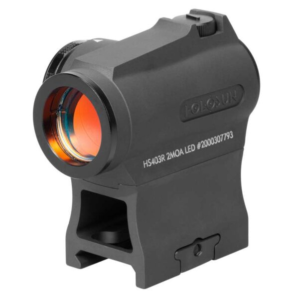 HOLOSUN HS403R MICRO RED DOT LEFT SIDE VIEW FRONT ANGLE