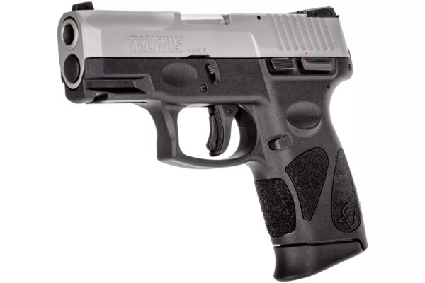 TAURUS G2C MATTE STAINLESS 12 ROUND 9MM LEFT SIDE VIEW FRONT ANGLE