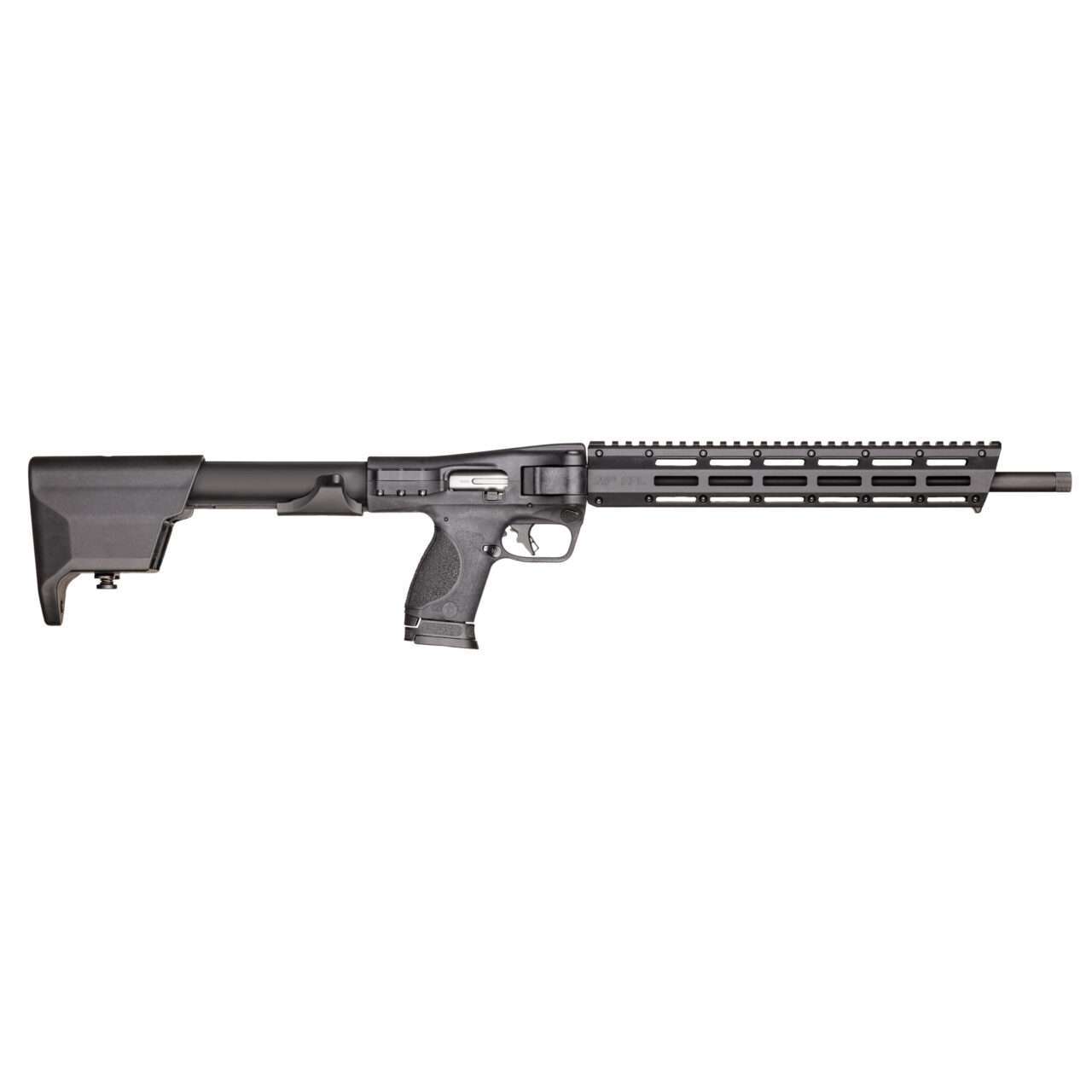 SMITH & WESSON FPC FOLDING PISTOL CARBINE THREADED BARREL 9MM LEFT SIDE VIEW
