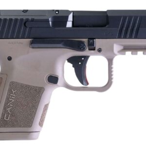 CANIK METE MC9 TWO-TONE BLACK FDE 9MM LEFT SIDE VIEW