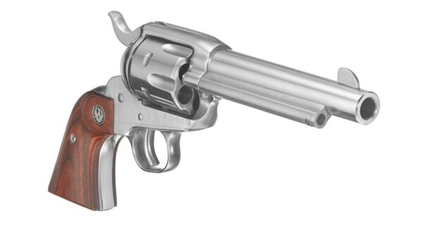 RUGER VAQUERO STAINLESS .45 LONG COLT 5.5" RIGHT SIDE VIEW FRONT ANGLE