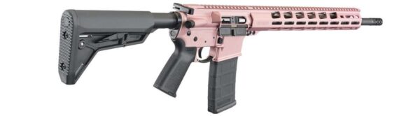 RUGER AR-556 MPR ROSE GOLD TALO 5.56 NATO RIGHT SIDE VIEW REAR ANGLE