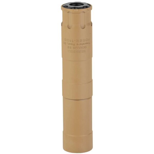 rugged suppressors oculus .22 flat dark earth long configuration vertical muzzle down