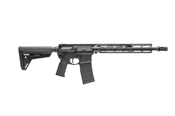 VKTR VK1PW ARMOR BLACK HUXWRX QD 13.7" PIN & WELD 5.56 NATO LEFT SIDE VIEW