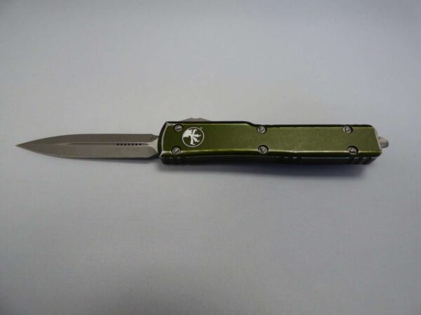 MICROTECH DIRAC DOUBLE EDGE DISTRESSED OD GREEN APOCALYPTIC STANDARD NON CLIP SIDE