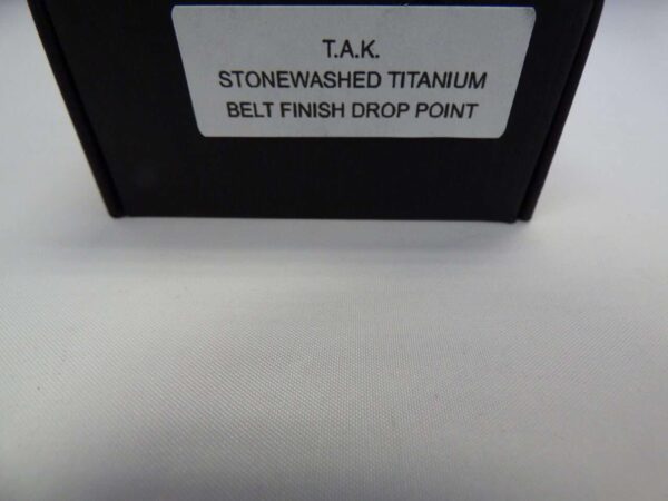 CHAVES T.A.K. STONEWASHED TITANIUM BELT FINISH DROP POINT LABEL