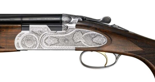 BERETTA 687 SILVER PIGEON III LEFT SIDE VIEW RECEIVER CLOSE UP