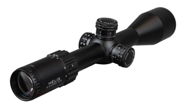 ELEMENT HELIX 6-24X50 FFP APR-2D MRAD TOP RIGHT SIDE VIEW FRONT ANGLE