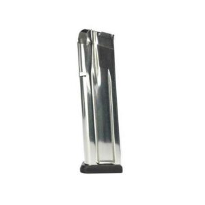 STACCATO 9MM MAGAZINE STAINLESS STEEL 126M/17RND LEFT SIDE VIEW