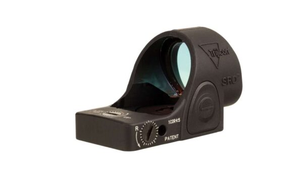 TRIJICON SRO® RED DOT SIGHT 5MOA ADJUSTABLE LED RIGHT SIDE VIEW REAR ANGLE