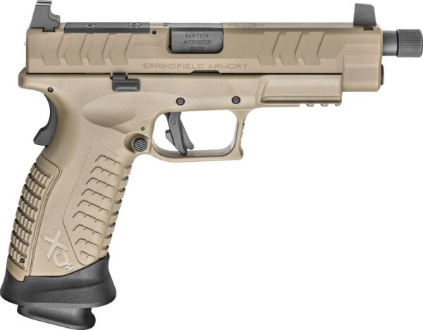 springfield armory xd-m elite 4.5" osp threaded desert fde left side view