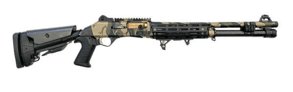 ORTHOS RAIDER S4 COMPETITION WOODLAND CAMO ELITE 12GA RIGHT SIDE VIEW